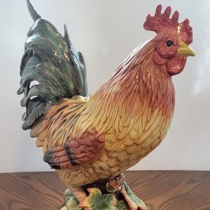 17" in height ceramic rooster.  Fitz and Floyd